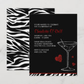 martini | liefde/hart; verjaardagsfeest kaart (Voorkant / Achterkant)