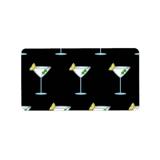 Martini Liefhebbers Cocktailglas Bartender Alcohol Etiket (Voorkant)