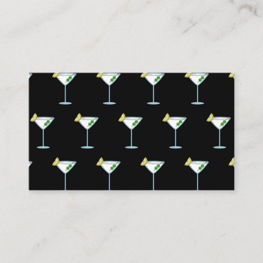 Martini Liefhebbers Cocktailglas Bartender Alcohol Informatiekaartje (Voorkant)