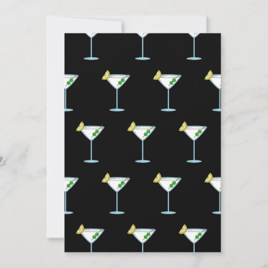 Martini Liefhebbers Cocktailglas Bartender Alcohol Kaart (Voorkant)
