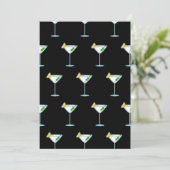 Martini Liefhebbers Cocktailglas Bartender Alcohol Kaart (Staand voorkant)