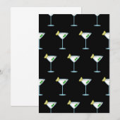 Martini Liefhebbers Cocktailglas Bartender Alcohol Kaart (Voorkant / Achterkant)