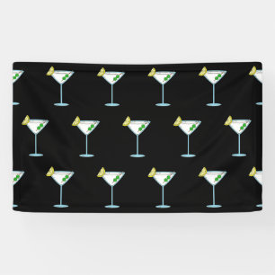 Martini Liefhebbers Cocktailglas Bartender Alcohol Spandoek