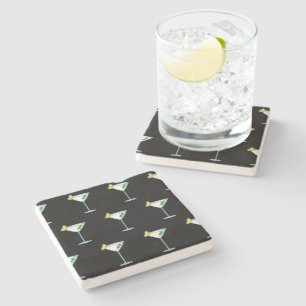 Martini Liefhebbers Cocktailglas Bartender Alcohol Stenen Onderzetter