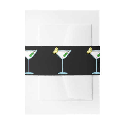 Martini Liefhebbers Cocktailglas Bartender Alcohol Uitnodigingen Wikkel (Voorkant Voorbeeld)