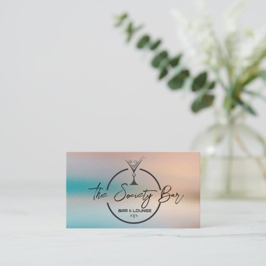 Martini Logo | Bar Lounge Visitekaartje (Staand voorkant)
