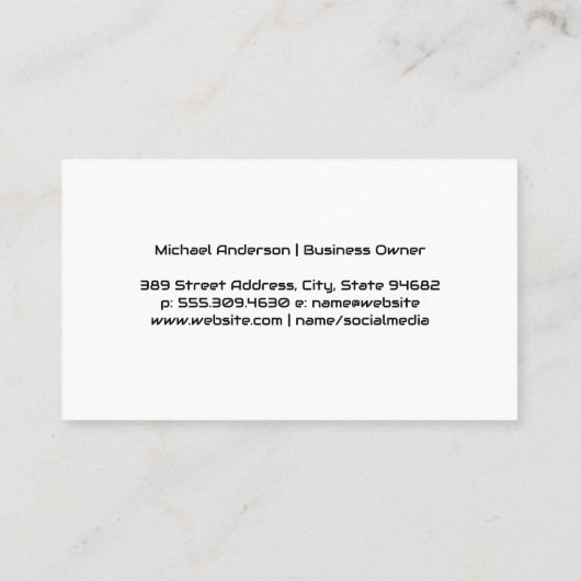 Martini Logo | Bar Lounge Visitekaartje (Achterkant)