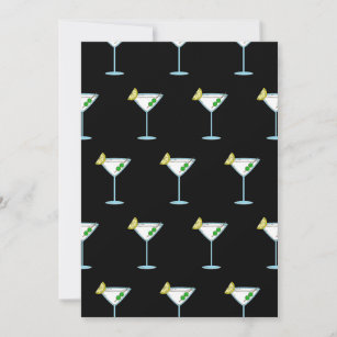 Martini Lovers Cocktail Glass Bartender Alcohol Bedankkaart