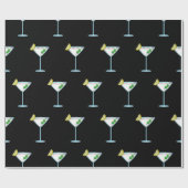 Martini Lovers Cocktail Glass Bartender Alcohol Cadeaupapier (Vlak)