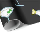 Martini Lovers Cocktail Glass Bartender Alcohol Cadeaupapier (Rol Hoek)