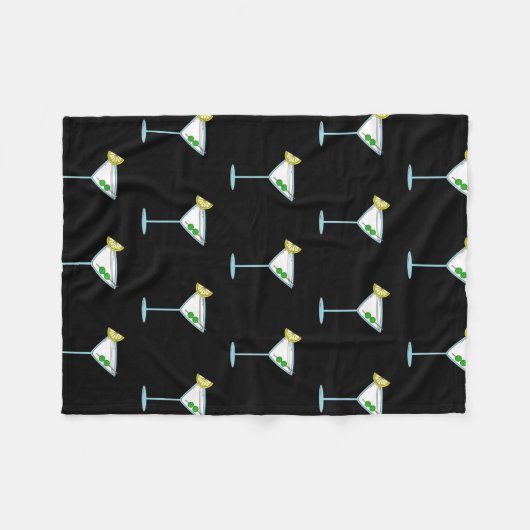 Martini Lovers Cocktail Glass Bartender Alcohol Fleece Deken (Voorkant (Horizontaal))