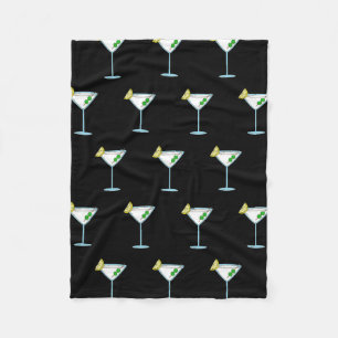 Martini Lovers Cocktail Glass Bartender Alcohol Fleece Deken