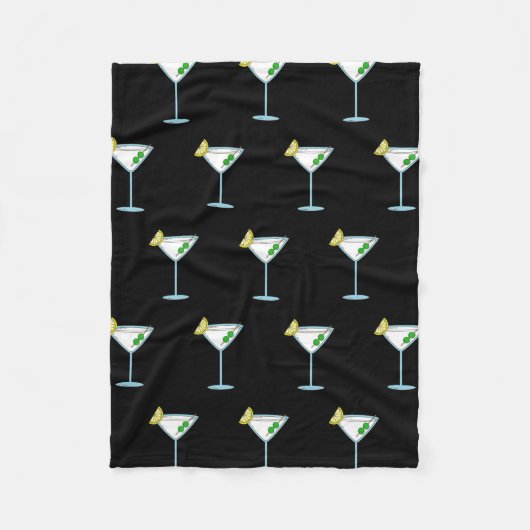 Martini Lovers Cocktail Glass Bartender Alcohol Fleece Deken (Voorkant)