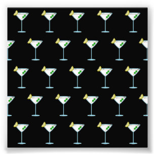 Martini Lovers Cocktail Glass Bartender Alcohol Foto Afdruk