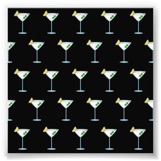 Martini Lovers Cocktail Glass Bartender Alcohol Foto Afdruk (Voorkant)