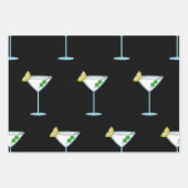 Martini Lovers Cocktail Glass Bartender Alcohol Inpakpapier Vel (Voorkant)