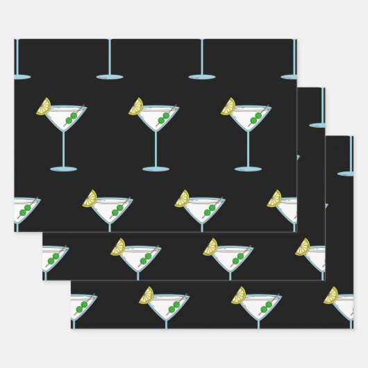 Martini Lovers Cocktail Glass Bartender Alcohol Inpakpapier Vel (Set)