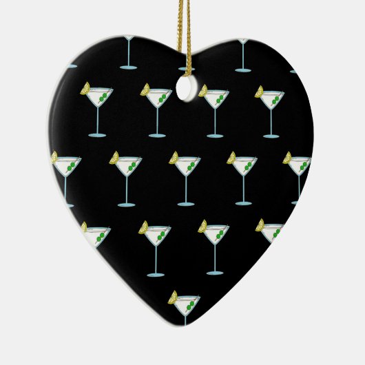 Martini Lovers Cocktail Glass Bartender Alcohol Keramisch Ornament (Rechts)