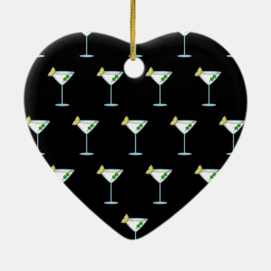 Martini Lovers Cocktail Glass Bartender Alcohol Keramisch Ornament (Achterkant)