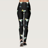 Martini Lovers Cocktail Glass Bartender Alcohol Leggings (Achterkant)
