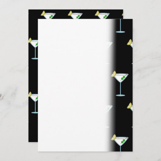 Martini Lovers Cocktail Glass Bartender Alcohol Save The Date (Voorkant / Achterkant)