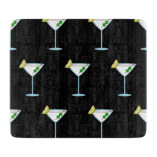 Martini Lovers Cocktail Glass Bartender Alcohol Snijplank (Voorkant)