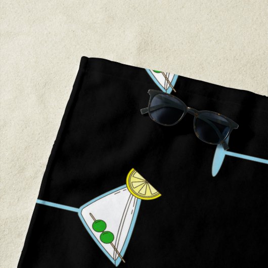 Martini Lovers Cocktail Glass Bartender Alcohol Strandlaken (In situ)