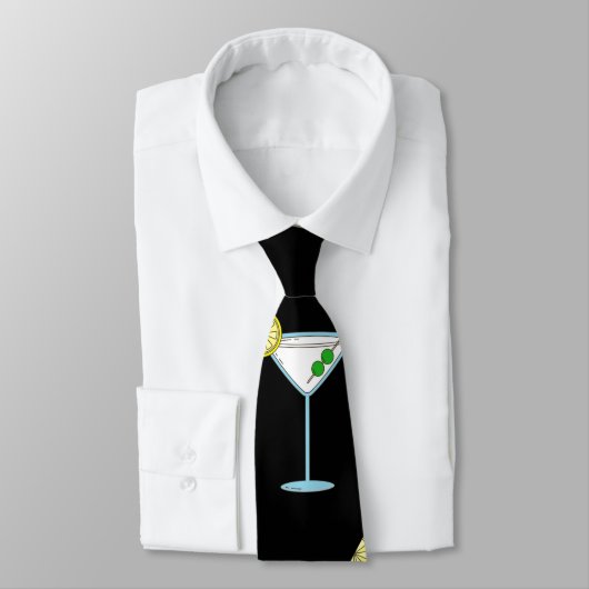 Martini Lovers Cocktail Glass Bartender Alcohol Stropdas (Gebonden)