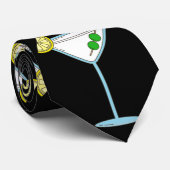 Martini Lovers Cocktail Glass Bartender Alcohol Stropdas (Opgerold)