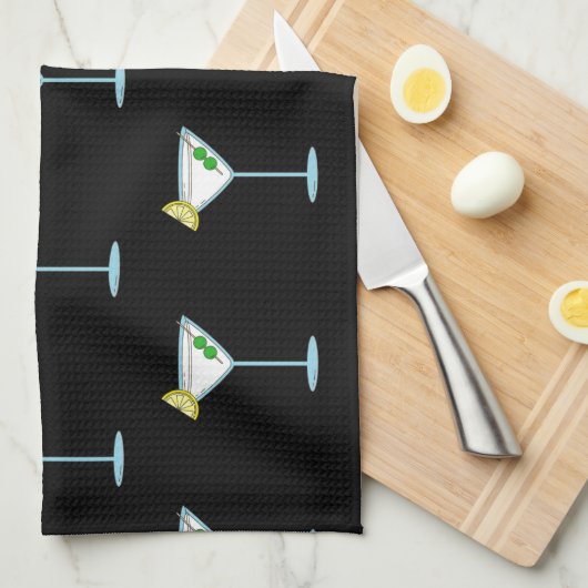 Martini Lovers Cocktail Glass Bartender Alcohol Theedoek (Quarter Fold)