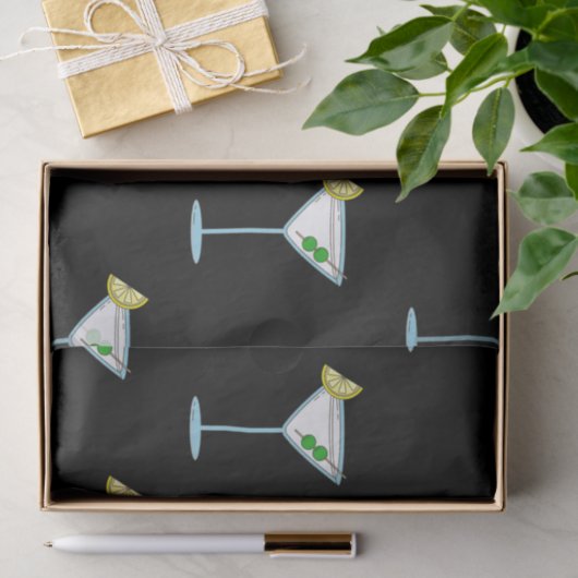 Martini Lovers Cocktail Glass Bartender Alcohol Tissuepapier (Geschenk)