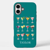 Martini Madness Monogram Case-Mate iPhone Case (Achterkant)