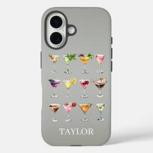 Martini Madness Monogram iPhone 16 Hoesje