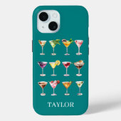 Martini Madness Monogram Case-Mate iPhone Case (Achterkant)