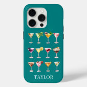 Martini Madness Monogram Case-Mate iPhone Case (Achterkant)