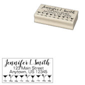 Martini Manhattan Cosmo Cocktail Personalized Rubberstempel (Gestempeld)