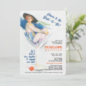  Martini meisje vrijgezellenfeest Kaart (Staand voorkant)