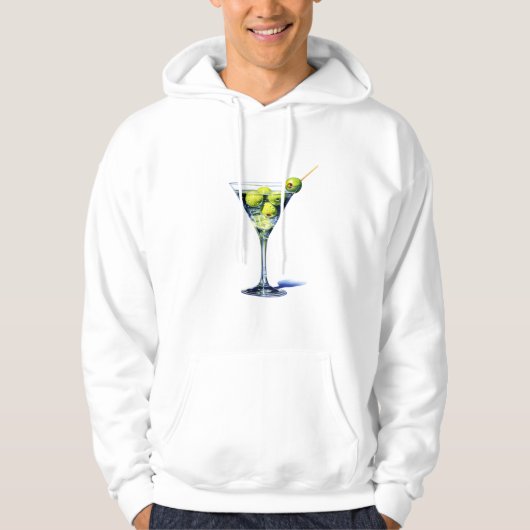 Martini met olijven hoodie (Voorkant)