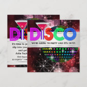 Martini Mirrorbal Disco Feest Kaart (Voorkant / Achterkant)