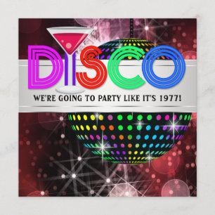 Martini Mirrorbal Disco Feest Kaart