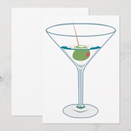 Martini Mixer uitnodiging (Voorkant / Achterkant)