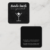 Martini / Mixologie Vierkante Visitekaartje (Voorkant / Achterkant)