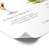 Martini Mojito Signature Cocktails Bruiloft Menu Poster (Hoek)