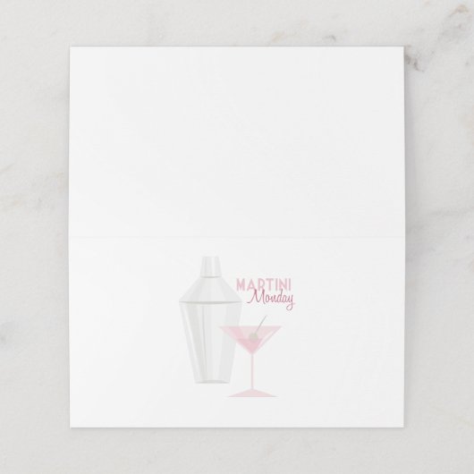 Martini Monday Plaatskaartje (Buitenkant ongevouwen)