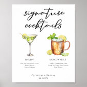 Martini Moscow Mule Signature Cocktails Menu Poster (Voorkant)