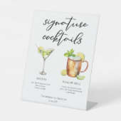 Martini Moscow Mule Signature Cocktails Menu Reclamebord Met Voetstuk (Voorkant)