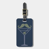 Martini Mustache aangepast bagagelabel (Voorkant verticaal)