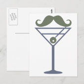 Martini Mustache aangepast briefkaart (Voorkant / Achterkant)