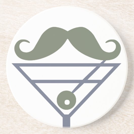 Martini Mustache aangepast onderzetter (Voorkant)