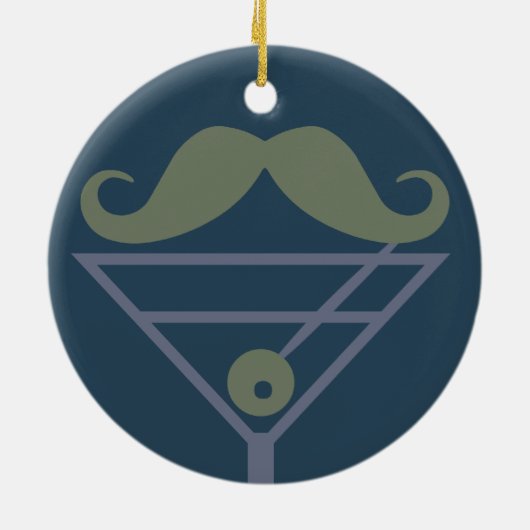 Martini Mustache aangepast ornament (Achterkant)